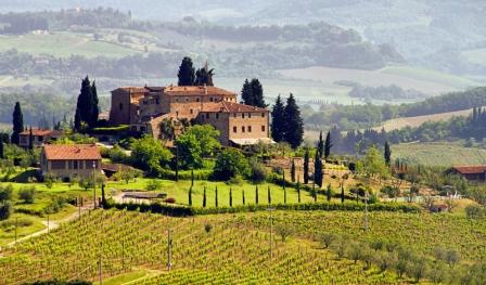 Región de Chianti en Toscana