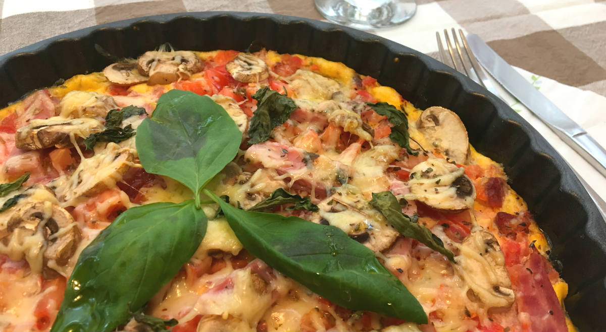 Casi pizza de champiñones - A Tavola con il Conte