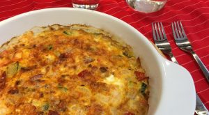 Frittata de calabacin y gambas - A Tavola con il Conte