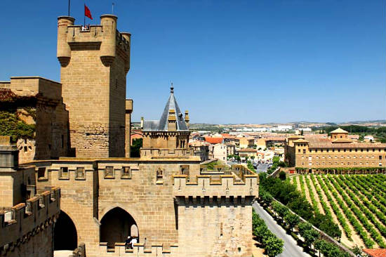 Castillo de Olite, reclamo de la Ruta del Vino de Navarra