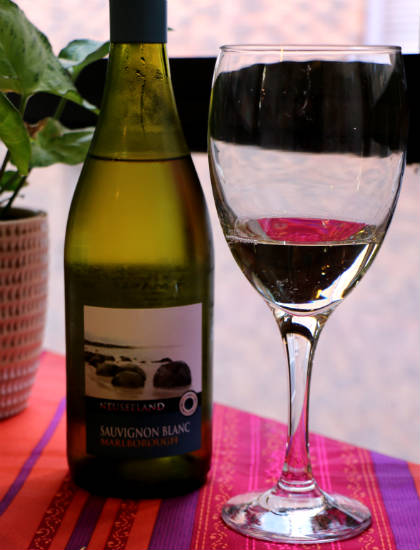 Copa de vino blanco Sauvignon blanc de Marlborough