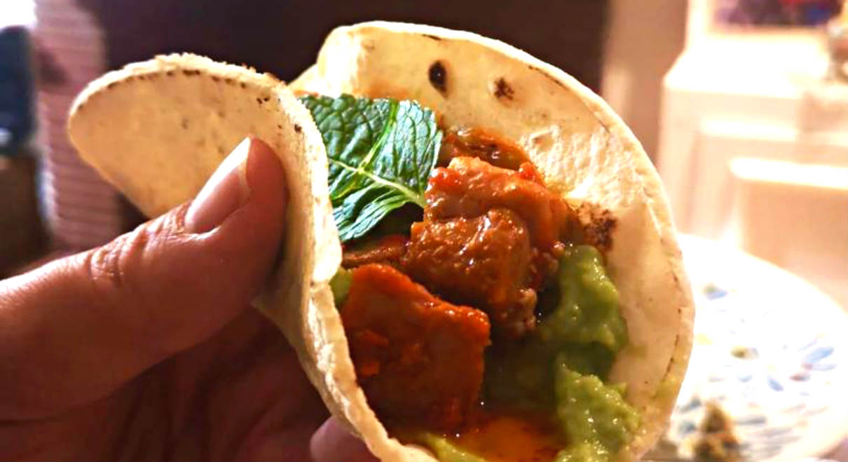 Tacos de atún al mojo picón - A Tavola con il Conte