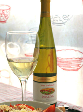 Copa del vino blanco riesling La Cave D’Agustin Flotent - La mesa del Conde