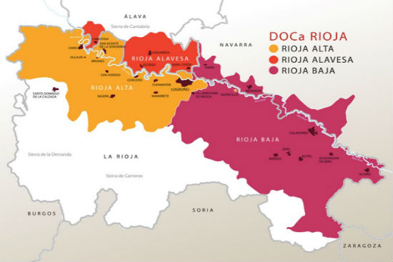 Mapa de la DOCa. Rioja - Imagen de Decántalo