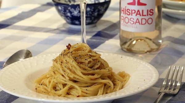 Propuesta de armonía para los Spaghetti Carbonara originales - La mesa del Conde