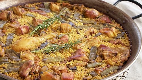 Paella valenciana tradicional según bonviveur