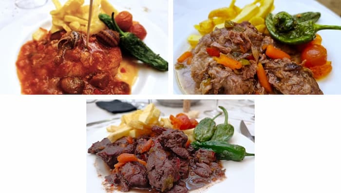 Segundos platos del menú del Restaurante El Bosque de Carmymar - La mesa del Conde