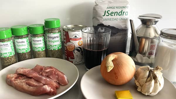 Ingredientes del arroz con pavo - La mesa del Conde
