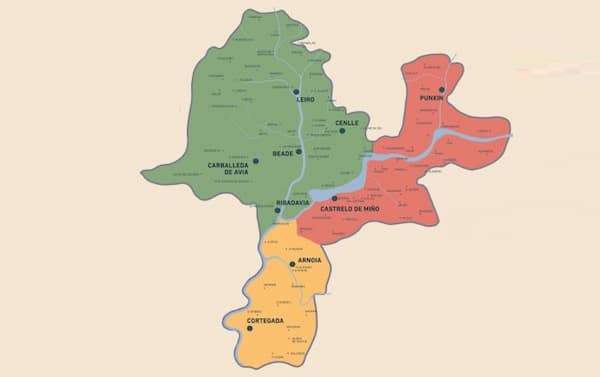 Mapa de subzonas de Ribeiro