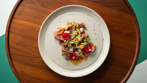 Carpaccio de presa en salsa asiática - Imagen de la marca